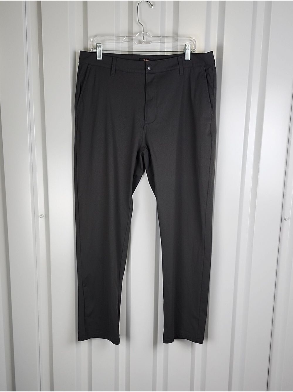 Quince Mens DarkGray Protech Golf Performance Pants Size 36x30 UPF50 Stretch EUC